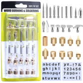28-Piece Pyrography Kit – Copper Welding & Soldering Tips for Wood Burning Pens