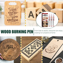 Pack of 3 Wood Burning Pen, Wood Burning Markers,Woodworking Burning Pen