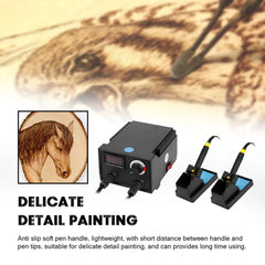 100W Wood Burning Tool Kit Adjustable 0-650℃ Woodburning Pyrography Pen Machine