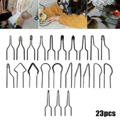 23-Piece Adjustable Temp Pyrography Pen – NiCr Alloy Tips & Stencil