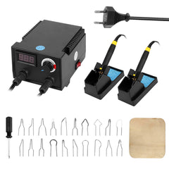 100W Wood Burning Tool Kit Adjustable 0-650℃ Woodburning Pyrography Pen Machine