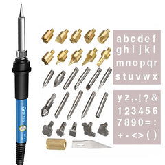 60W Digital Display Wood Burning Soldering Iron – Pyrography Pen Craft Kit with LCD and 110/220V Compatibility