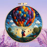 DIY Wool Felting Painting Kit With Frame Handmade Needle Wool Painting Hot Air Balloon For Home Decors Crafts Gift